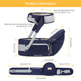 Viedouce Porte bébé Ventral,Ergonomique Tabouret Siège de Hanche avec Protection de Ceinture de Sécurité,Pur Coton Multi Positions Tabouret Bébé Idéal pour les nourrissons de 4-36 Mois (Bleu Foncé)