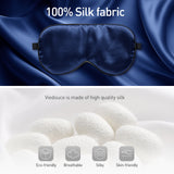 Masque de Sommeil en 100% Soie - Bleu foncé