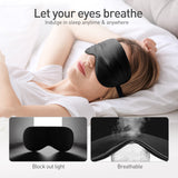 Masque de Sommeil en 100% Soie  - Noir