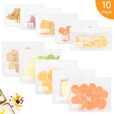 Viedouce Sac de Conservation Nourriture Réutilisables(Multicolore S * 5 Pcs + M * 5 Pcs)