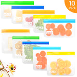 Viedouce Sac de Conservation Nourriture Réutilisables(Multicolore S * 5 Pcs + M * 5 Pcs)