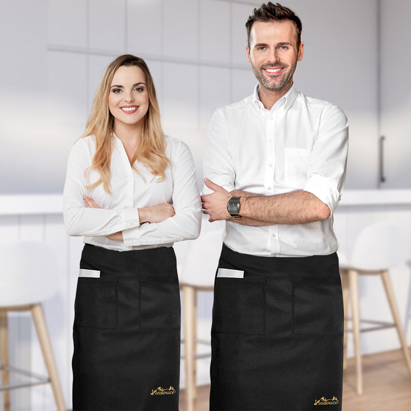 2 pièces Tabliers de Cuisine Taille Basse  Imperméable