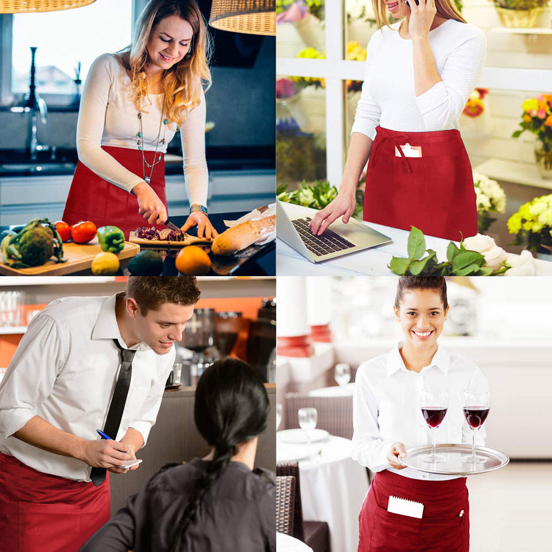 2 pièces Tabliers de Cuisine Taille Basse  Imperméable