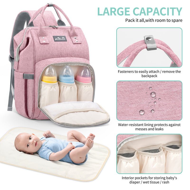 Sacs à Dos à Langer Pour Bébé Sac de Voyage - Bois de rose