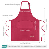 Viedouce 2 Pack Tabliers de Cuisine,Coton Tablier avec Poches pour Homme Femme,Réglable Tabliers pour Barbecue Jardin,Café,Tablier Pour Chef,Boulanger,Serveurs,Serveuse