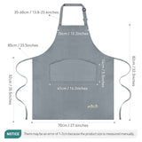 Viedouce 2 Pack Tabliers de Cuisine,Coton Tablier avec Poches pour Homme Femme,Réglable Tabliers pour Barbecue Jardin,Café,Tablier Pour Chef,Boulanger,Serveurs,Serveuse