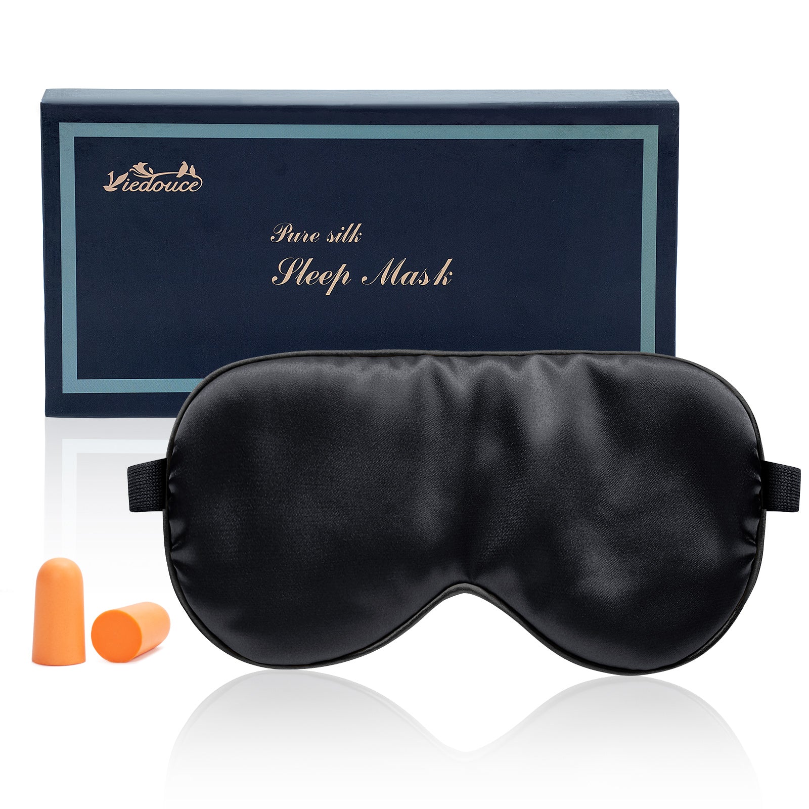 Masque De Sommeil En Soie – Noir – Message "SHOWTUNES LOADING" – Cadeau Théâtre