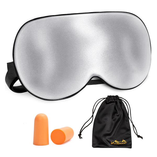 Masque de Sommeil  en 100%  Soie - Argent