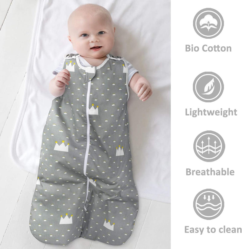 Viedouce Gigoteuse Hiver TOG 2.5,Gigoteuse Bebe Coton,Sac de Couchage Bebe,Turbulette pour Bébé Garcon Fille Naissance (3-18 Mois, Longueur: 80 cm)