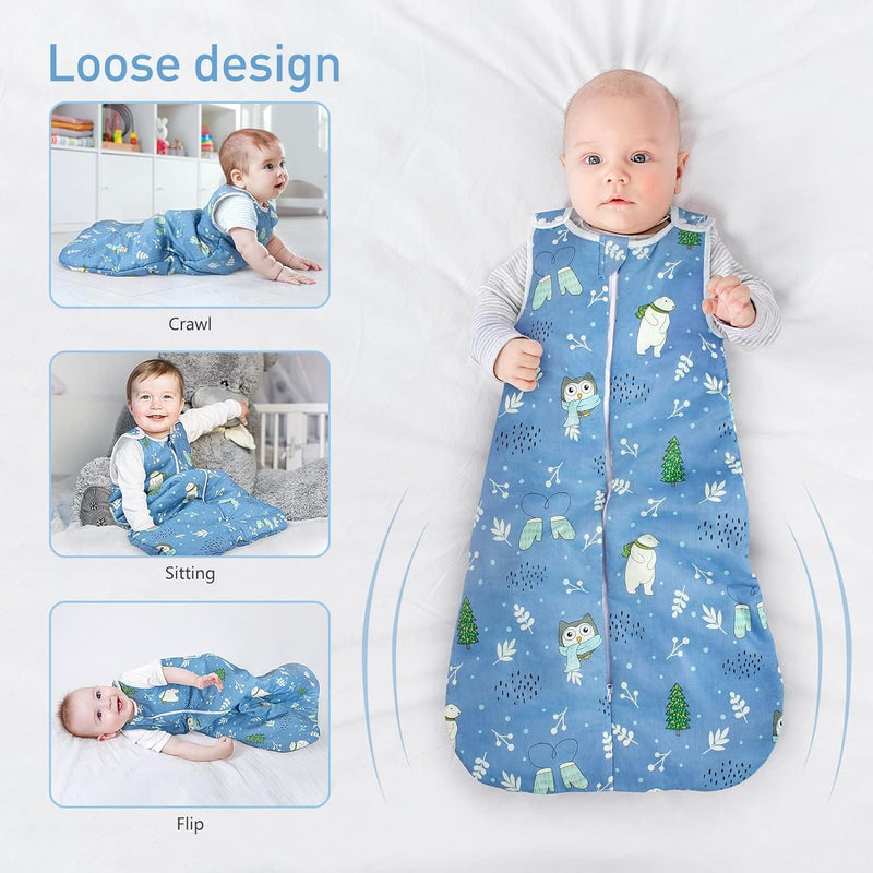 Viedouce Gigoteuse Hiver TOG 1,Gigoteuse Bebe Coton,Sac de Couchage Be