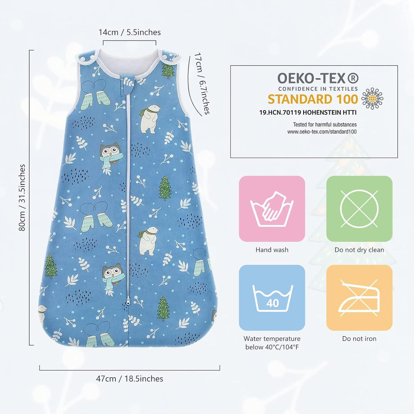 Viedouce Gigoteuse Bébé Été Hiver TOG 0.5 - Sac De Couchage Coton Bio 3-18 Mois 90cm
