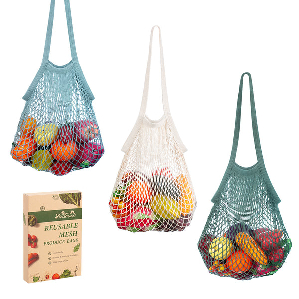 Viedouce Sacs de Courses en Maille Réutilisables