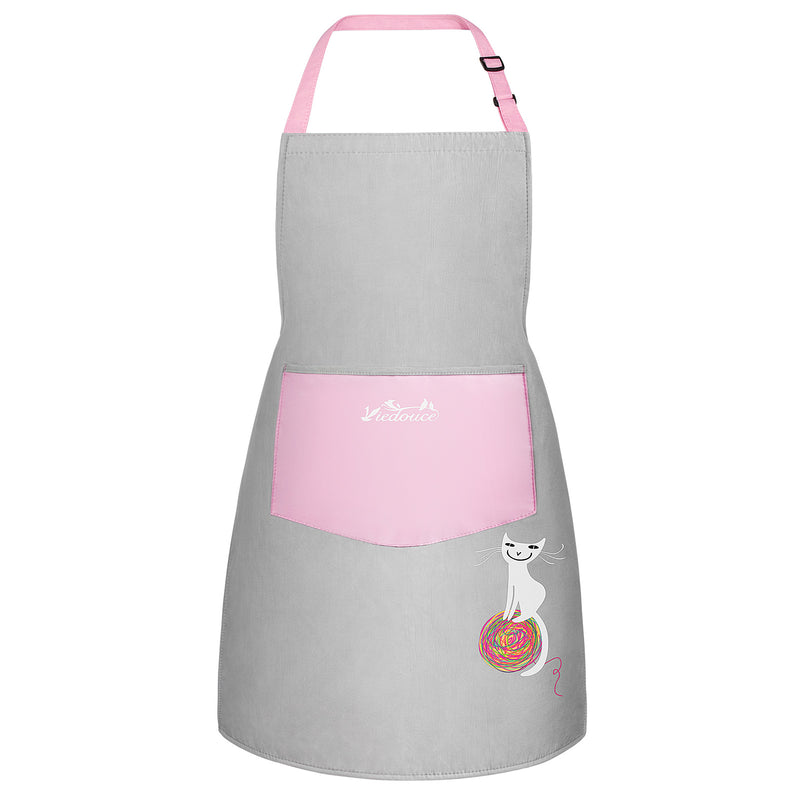 Viedouce Tablier Enfant,Imperméable Tabliers de Cuisine avec Poches