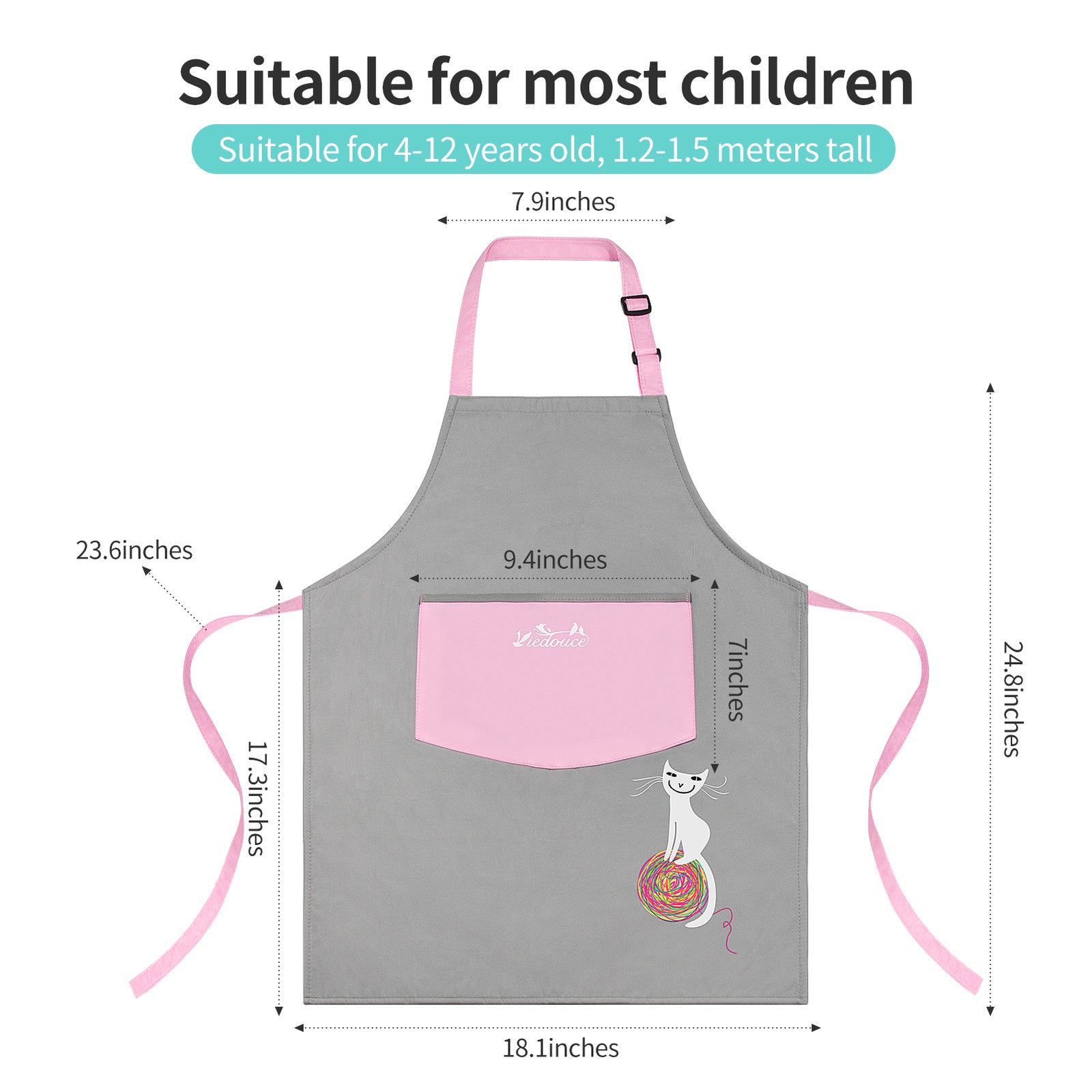Tablier Pour Femme Avec Poches, Tablier De Chef Fleuri Ajustable Et Impermeable Ideal Pour La Cuisine Le Jardinage La Preparation De Repas Les Barbecues Ou La Patisserie 91654423