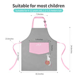 Viedouce Tablier Enfant,Imperméable Tabliers de Cuisine avec Poches