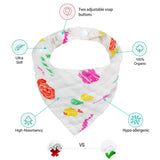 Bavoirs (pack de 8) en coton ultra absorbant