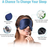 Masque de Sommeil en 100% Soie - Bleu foncé