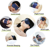 Masque de Sommeil en 100% Soie - Bleu foncé
