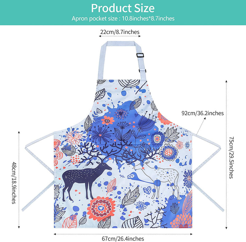 Viedouce Tablier de Cuisine Etanche , Tablier Réglable avec Poches pour Cuisine