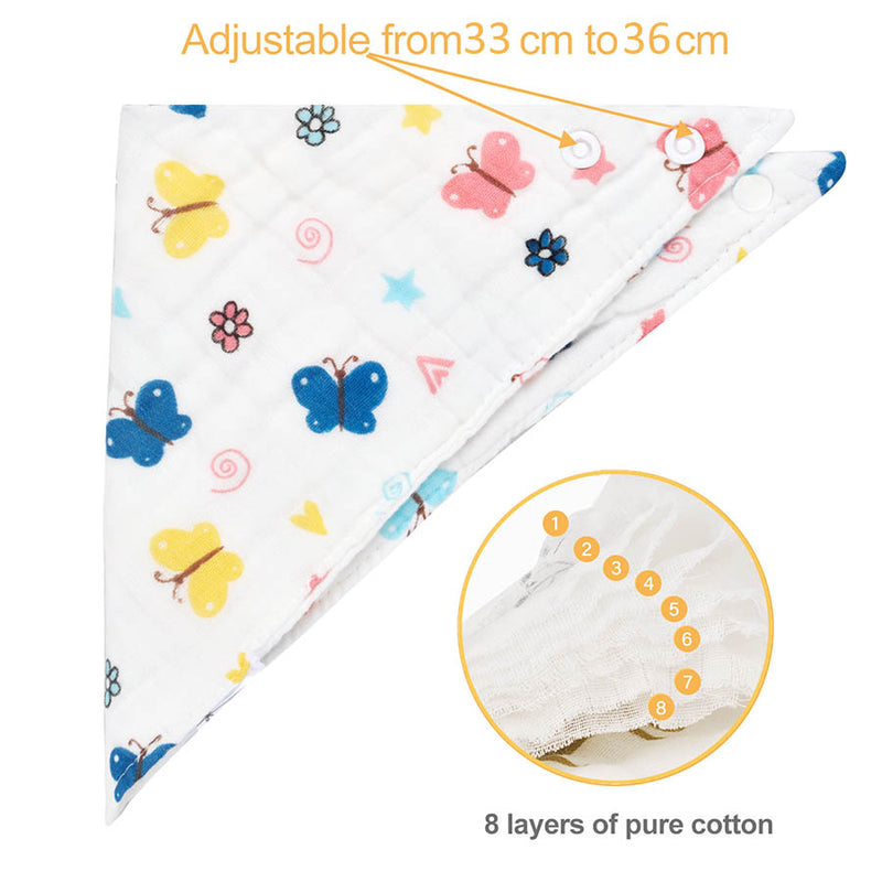 Bavoirs (pack de 8) en coton ultra absorbant