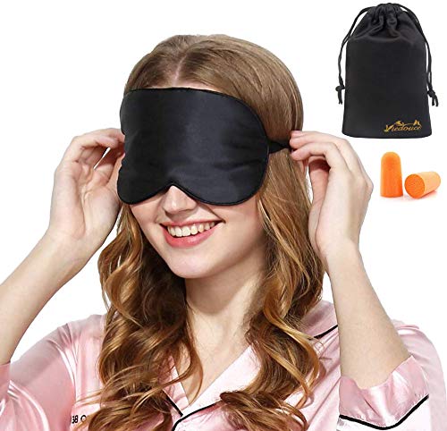 Masque de Sommeil en 100% Soie  - Noir