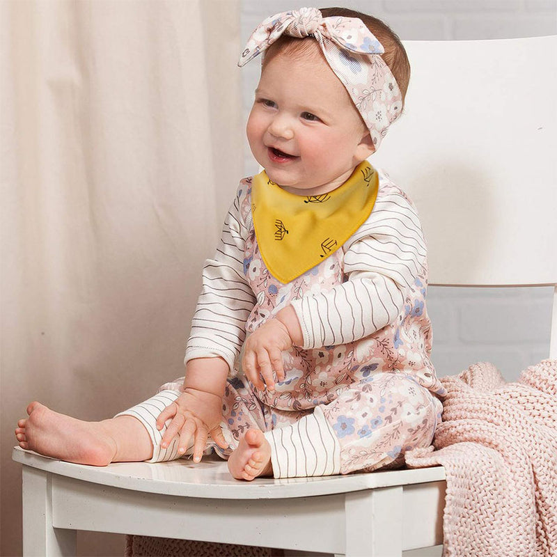 Bavoirs Baby Bandana (pack de 9) - Rose et Jaune