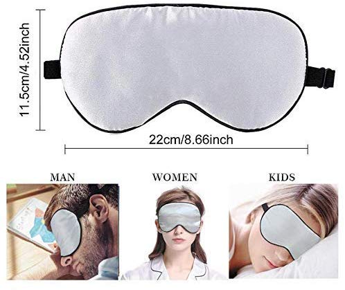 Masque de Sommeil  en 100%  Soie - Argent
