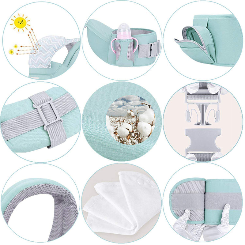 Porte bébé Ergonomique - Cyan