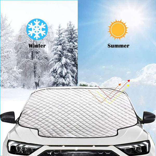 Viedouce Couverture Pare-Brise Voiture,Magnétique Couverture de Givre de Pare-Brise de Voiture