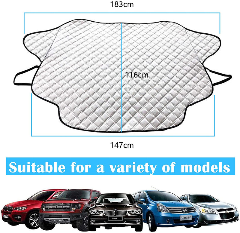 Viedouce Couverture Pare-Brise Voiture,Magnétique Couverture de Givre de Pare-Brise de Voiture