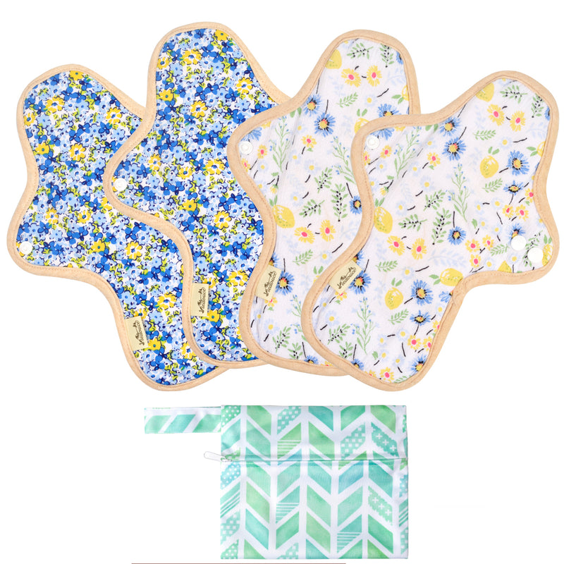 Serviettes Hygièniques  Lavables en Coton Organique (4 pièces )