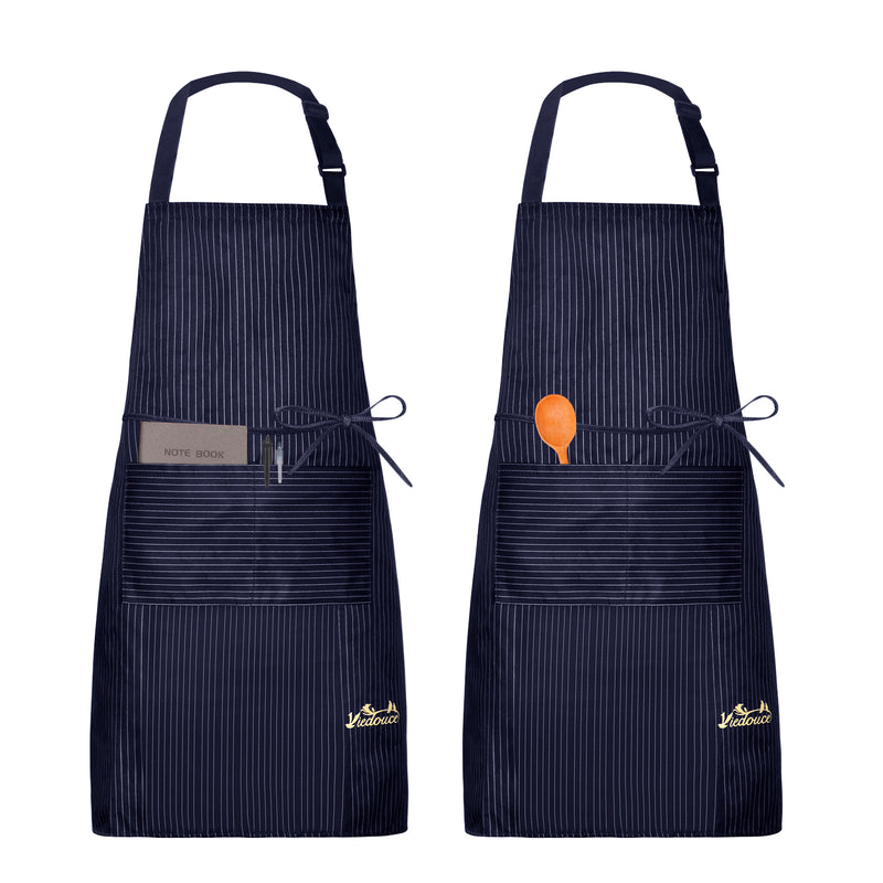 2 Pack Tabliers de Cuisine Etanche (rayures)